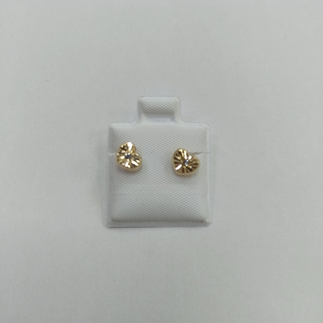 BROQUELES BROQUEL FIG CORAZON C CIRCONIA 14K 0.2603 GR (NUEVO)