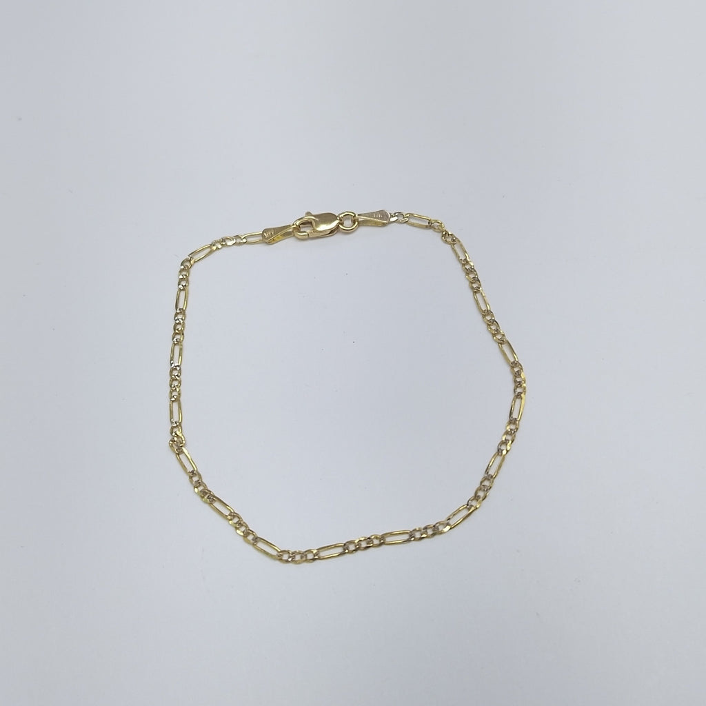 PULSERA 3X1 DIAMANTADA 14K 18 CM 1.5 GR (NUEVO)