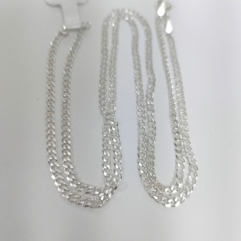 CADENA TEJIDO BARBADO PLATA .925 55 CM 5.3 GR (NUEVO)