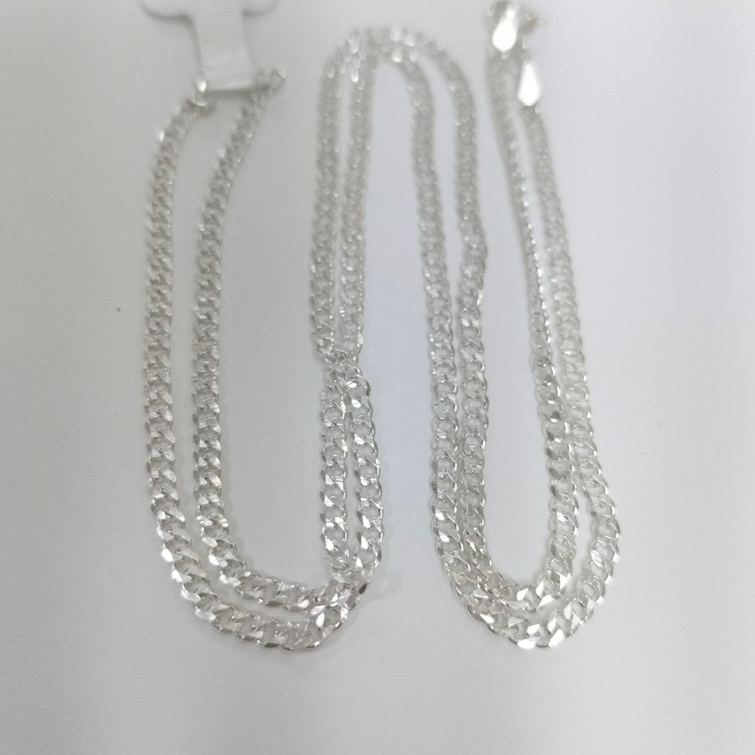 CADENA TEJIDO BARBADO PLATA .925 55 CM 5.3 GR (NUEVO)