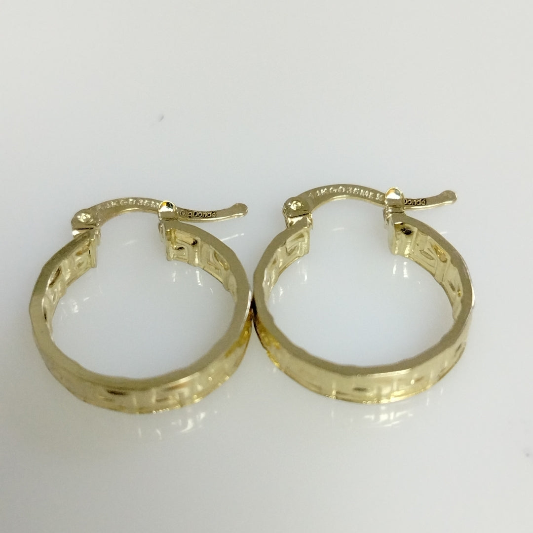 ARETES ARRACADAS FIG GRECAS 14K 1.8 GR (NUEVO)
