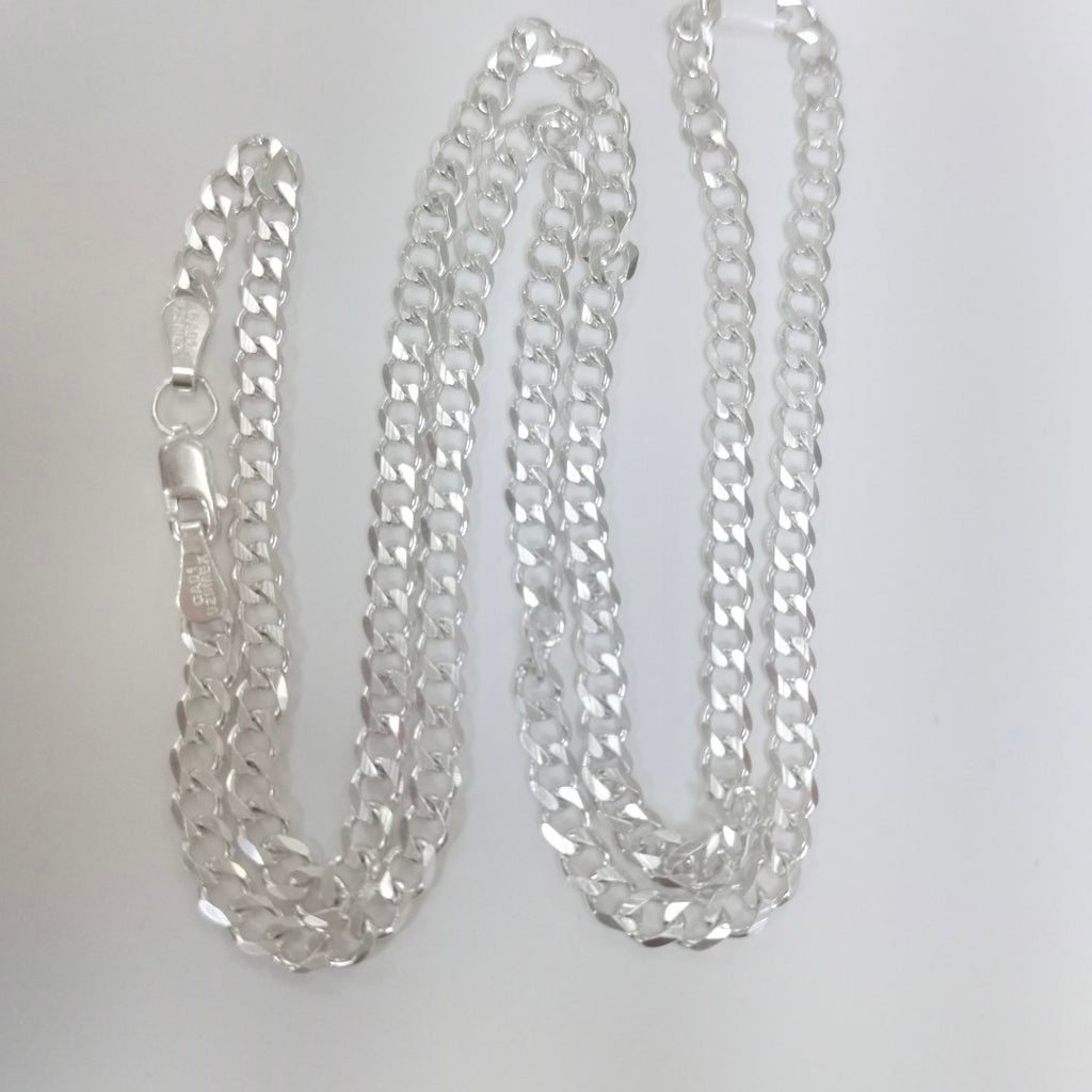 CADENA TEJIDO BARBADO PLATA .925 60 CM 13 GR (NUEVO)