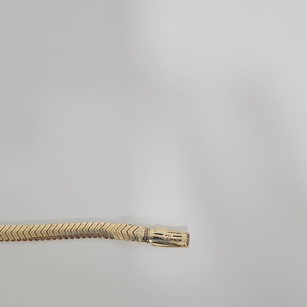 PULSERA MONACO ORO 10K 6.1 (NUEVO)