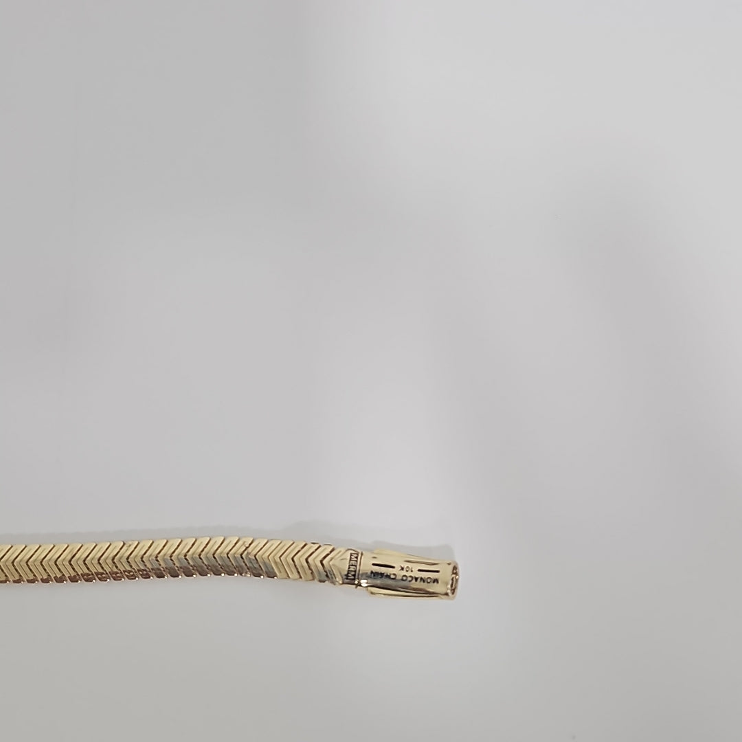 PULSERA MONACO ORO 10K 6.1 (NUEVO)