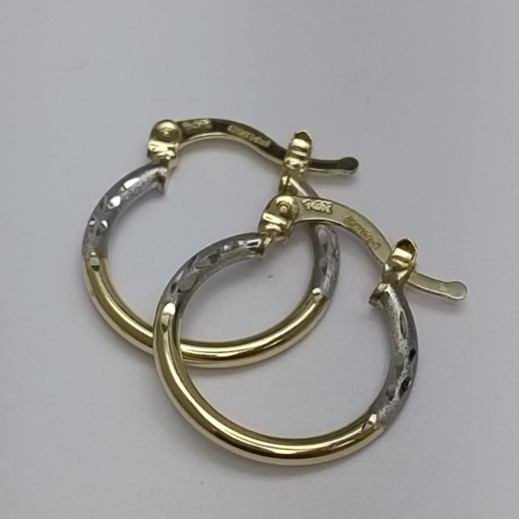 ARETES ARRACADAS COMBINADAS 14K 1.1 GR (NUEVO)