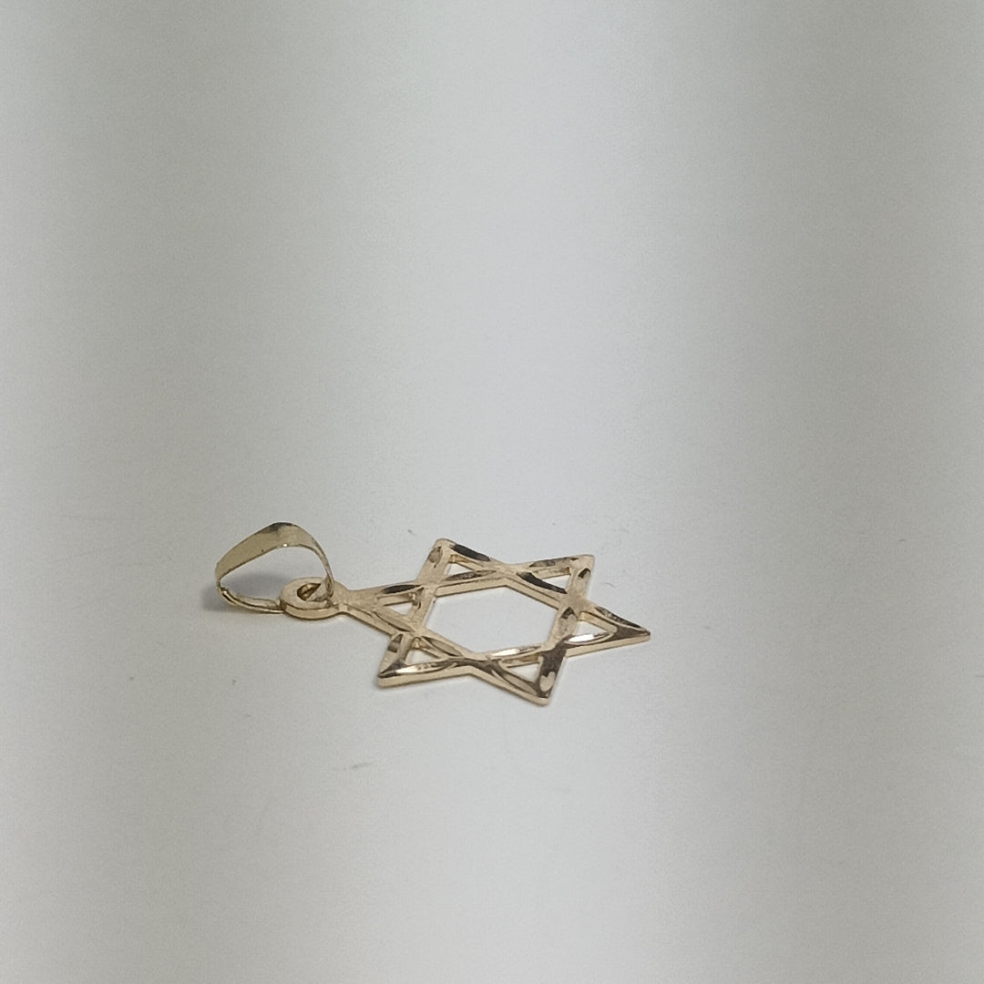 DIJE TEJIDO ESTRELLA DE DAVID 14K 0.5 GR (NUEVO)