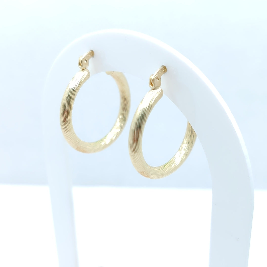 ARETES TEJIDO ARRACADAS ASTRIADAS 14K 2.9 GR (NUEVO)