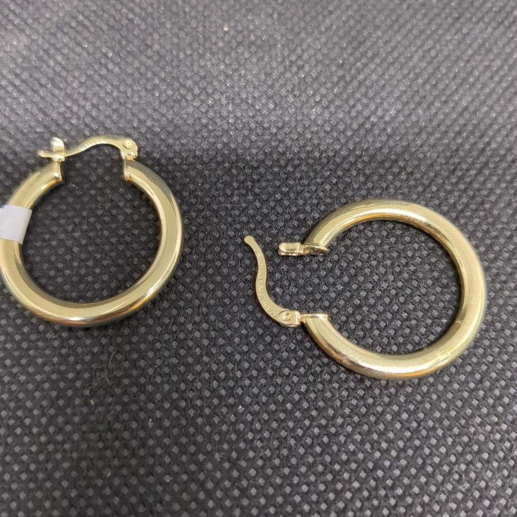 ARETES TEJIDO ARRACADA LISA 14K 2 GR (NUEVO)