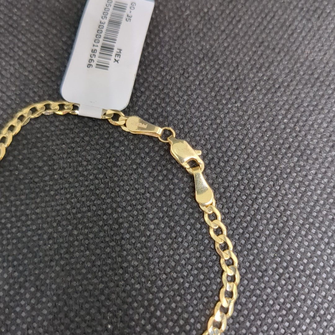 PULSERA TEJIDO BARBADA 14K 18 CM 3.3 GR (NUEVO)