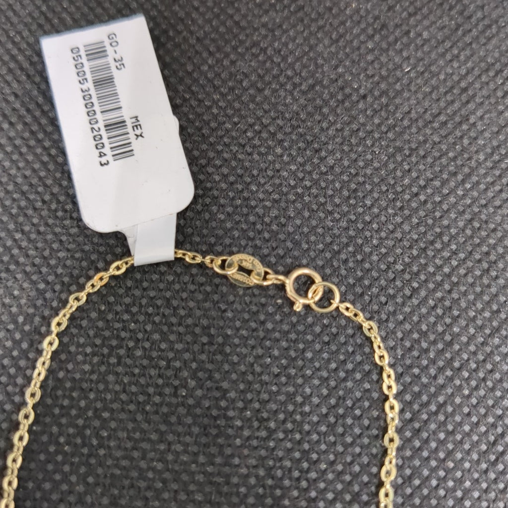 PULSERA TEJIDO ESPECIAL FIG FLORES 14K 18 CM 2.1 GR (NUEVO)