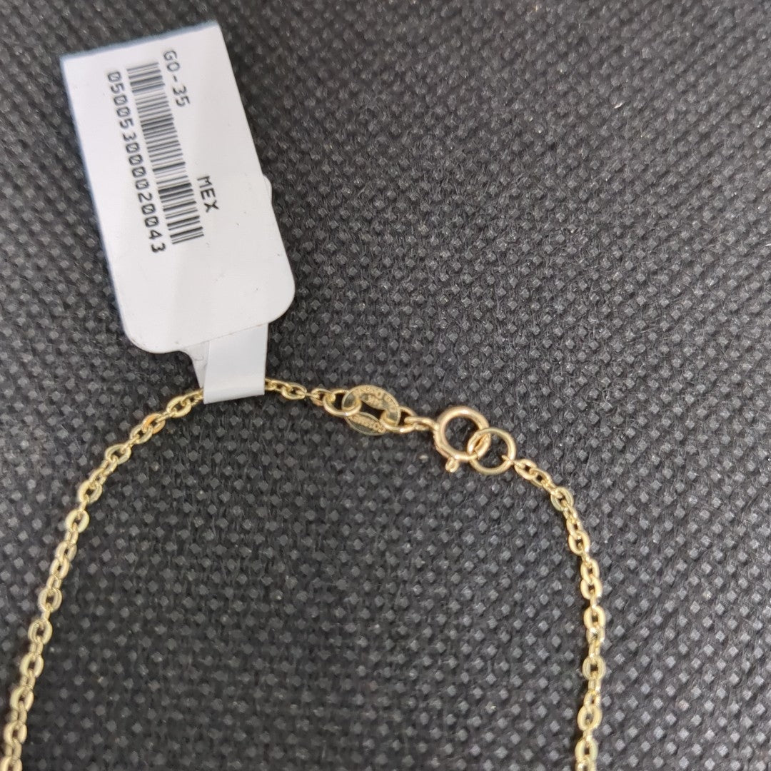 PULSERA TEJIDO ESPECIAL FIG FLORES 14K 18 CM 2.1 GR (NUEVO)