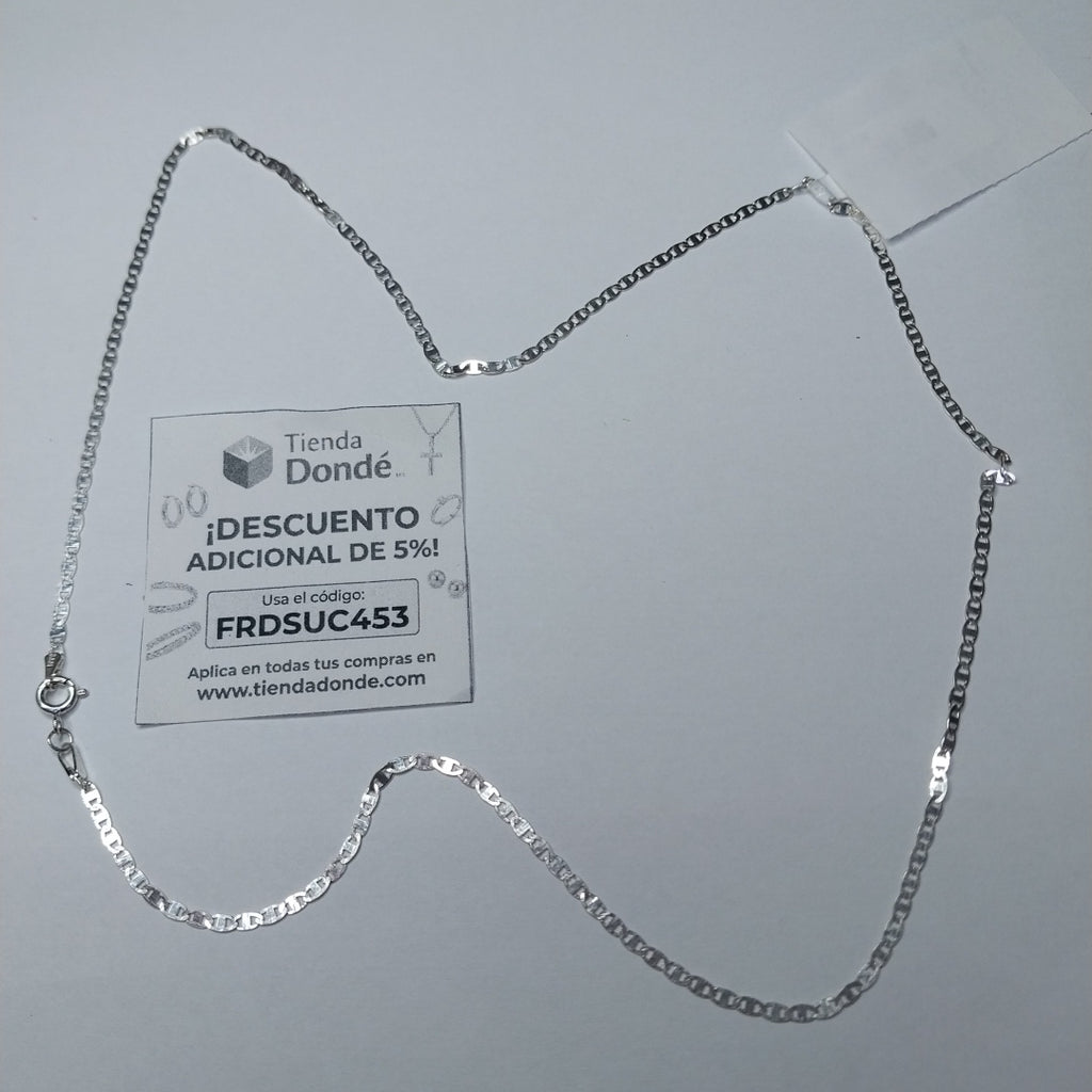 CADENA TEJIDO ESPEJO PLATA .925 55 CM 3.7 GR (NUEVO)
