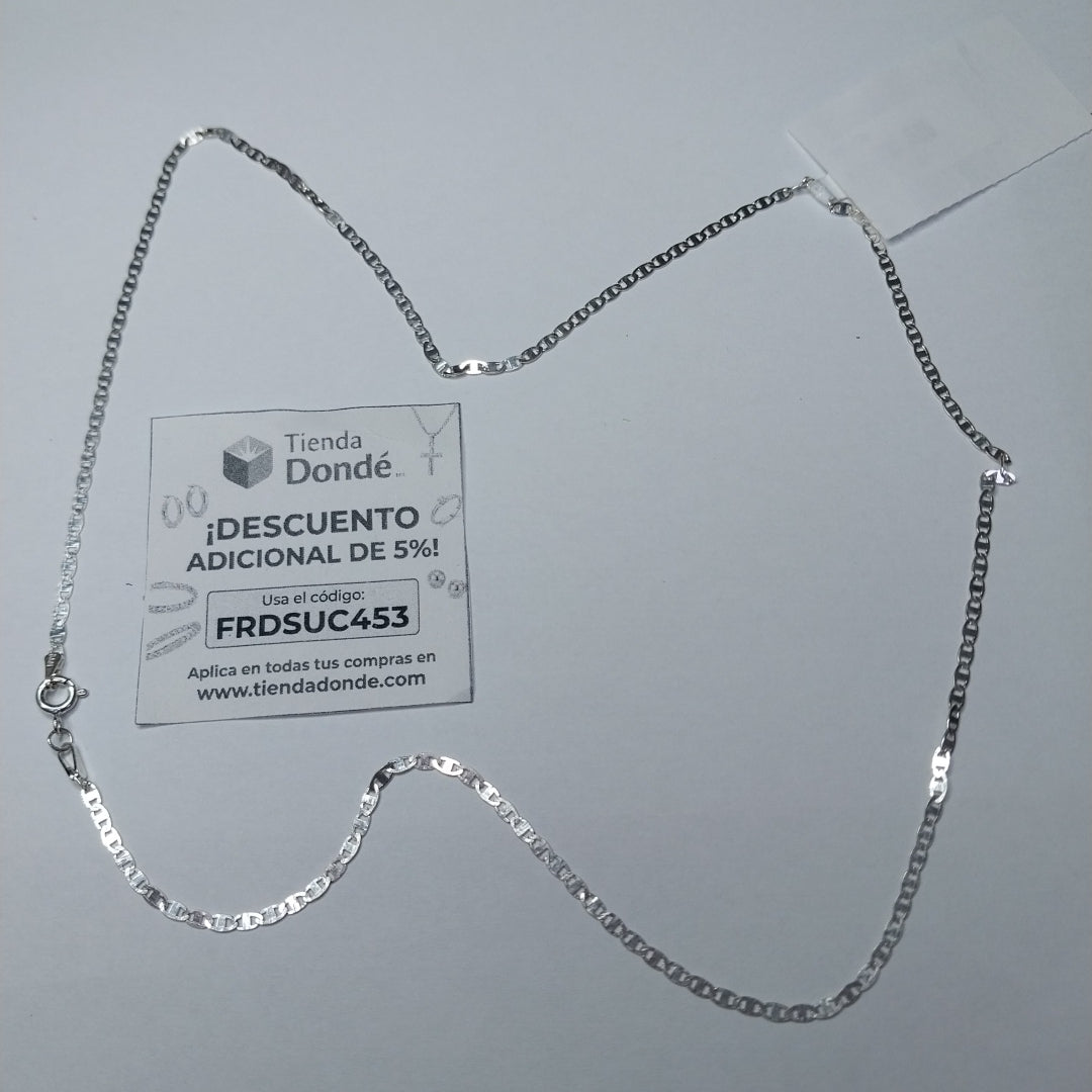 CADENA TEJIDO ESPEJO PLATA .925 55 CM 3.7 GR (NUEVO)