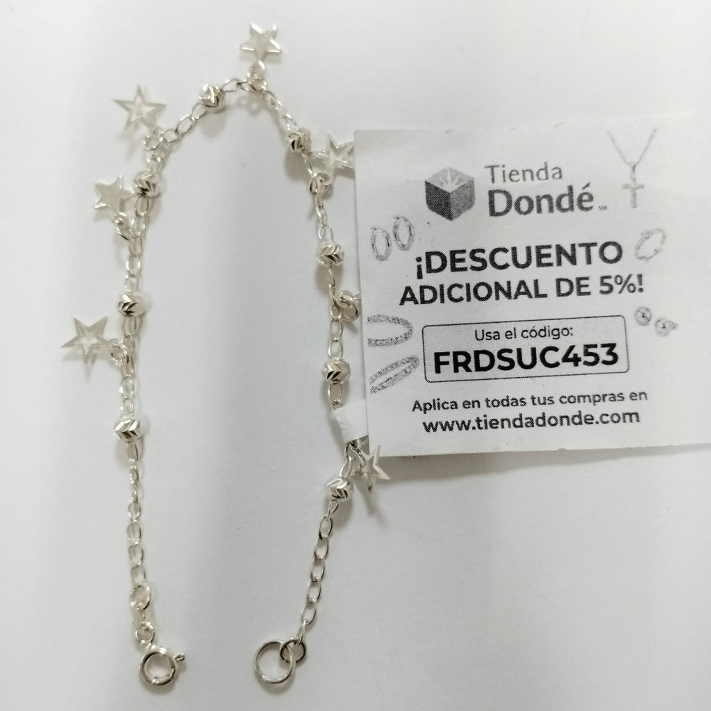 PULSERA TEJIDO ESPECIAL PLATA .925 18 CM 3.1 GR (NUEVO)
