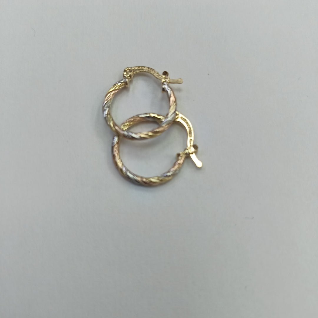ARETES ARRACADAS COMBINADAS 14K 2.1 GR (NUEVO)