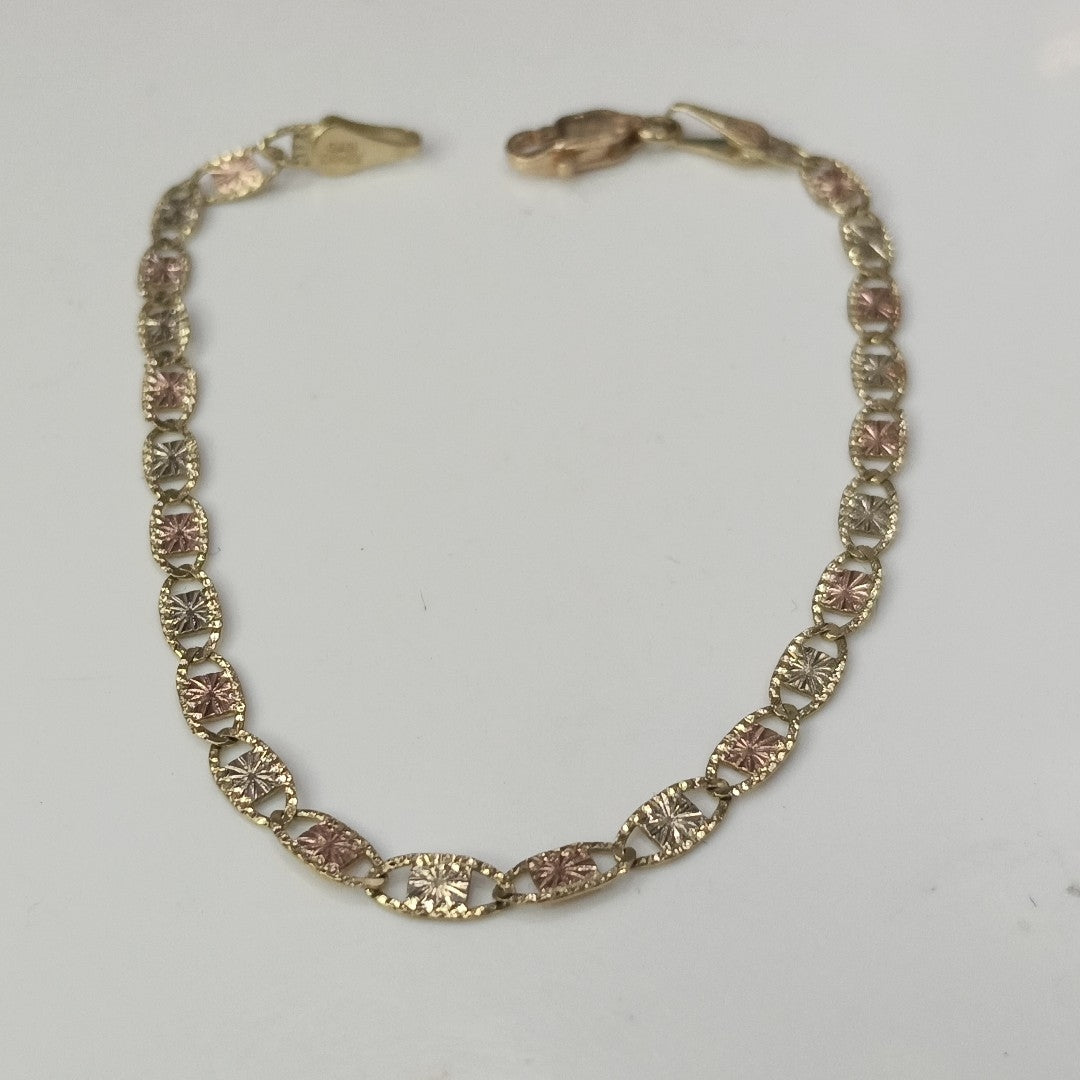 PULSERA ORO, ORO COMBINADO 10 K 2.5 GRMS (SEMINUEVO)