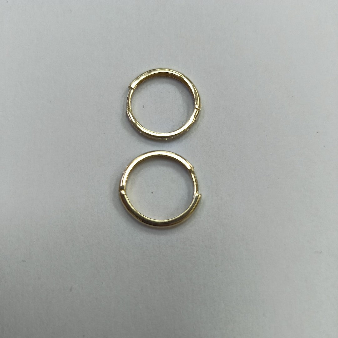 ARETES ARRACADAS C CIRCONIAS 14K 2 GR (NUEVO)