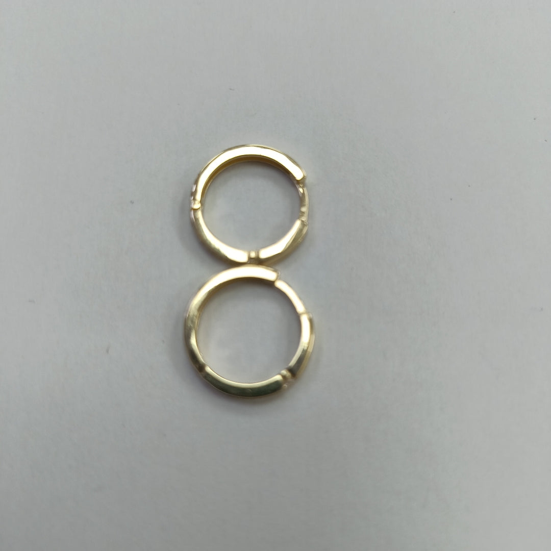 ARETES ARRACADAS C CIRCONIAS 14K 2.3 GR (NUEVO)