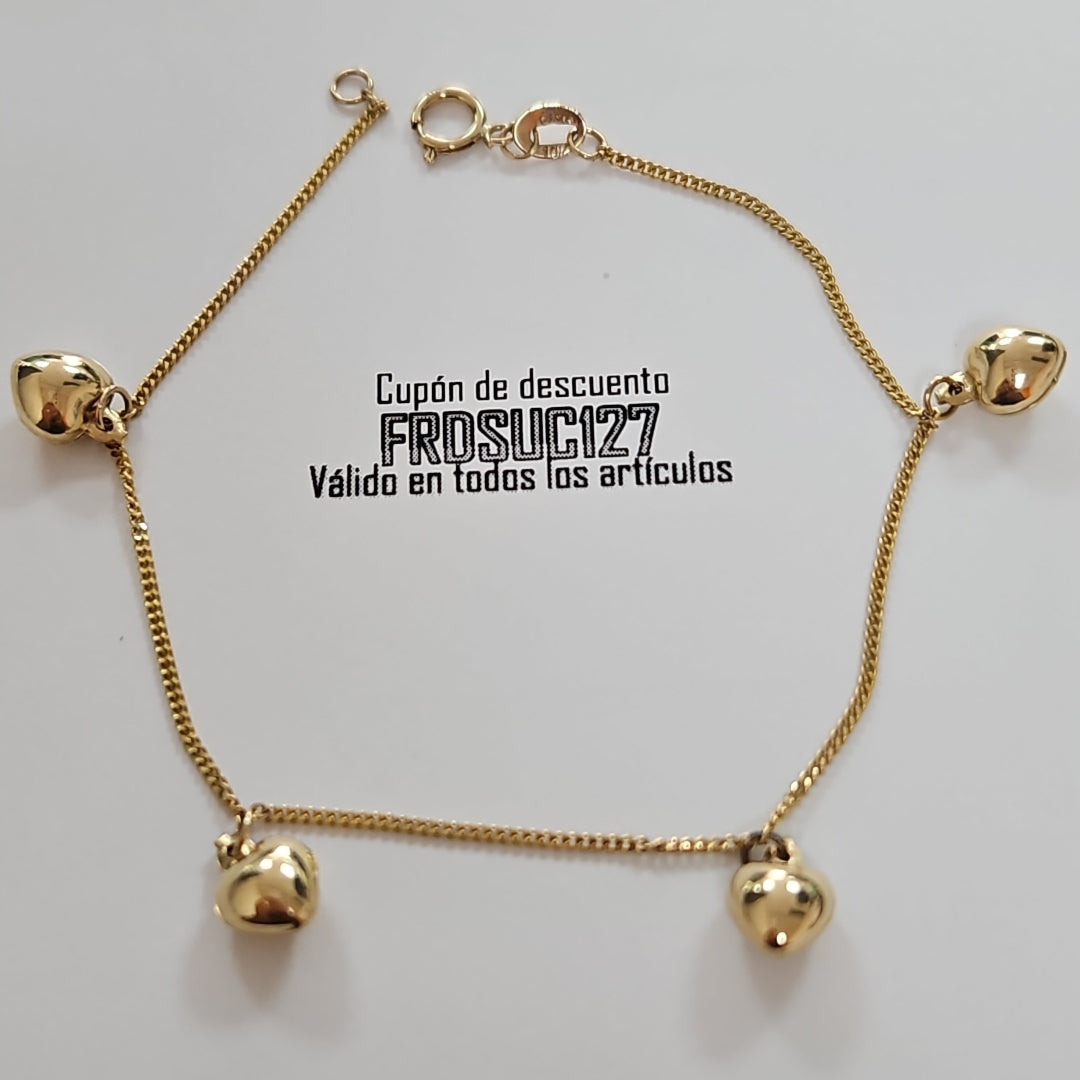 PULSERA ESPECIAL DIJES 10K 18 CM 1.6 GR (NUEVO)