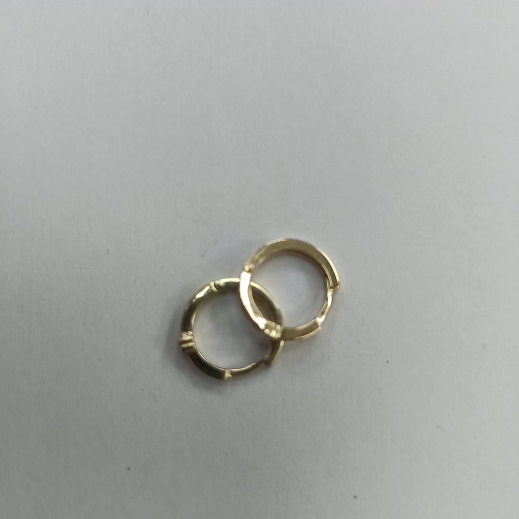 ARETES HUGGIES C CIRCONIA 14K 2 GR (NUEVO)