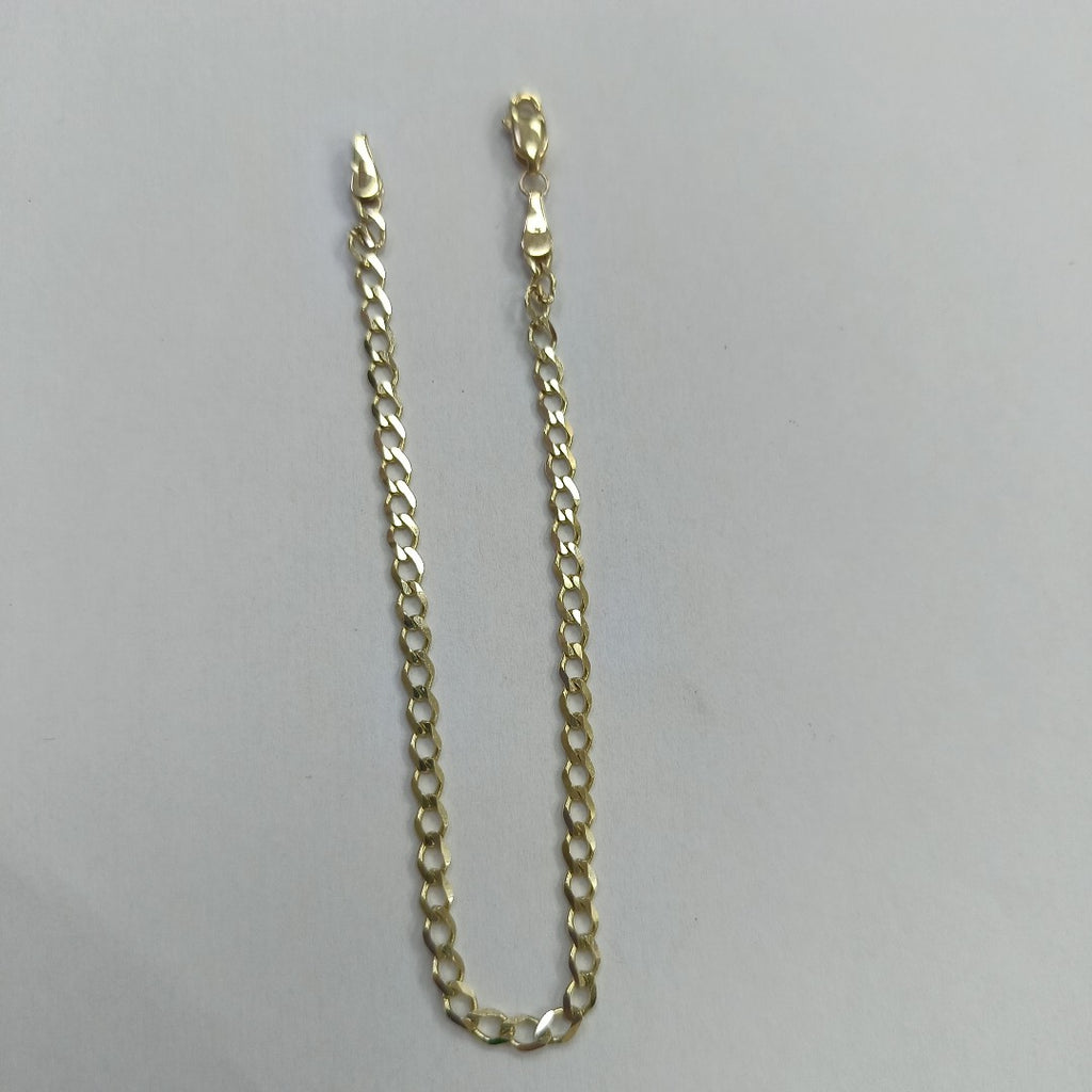 PULSERA TEJIDO BARBADA 14K 21 CM 3.8 GR (NUEVO)