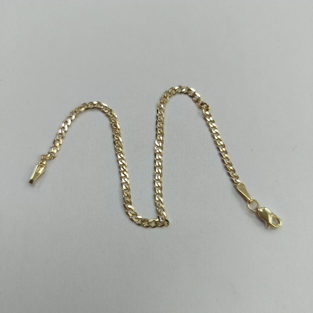 PULSERA TEJIDO BARBADA 14K 18 CM 2.1 GR (NUEVO)