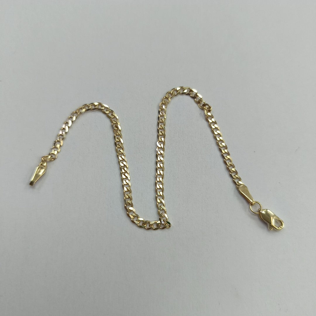 PULSERA TEJIDO BARBADA 14K 18 CM 2.1 GR (NUEVO)
