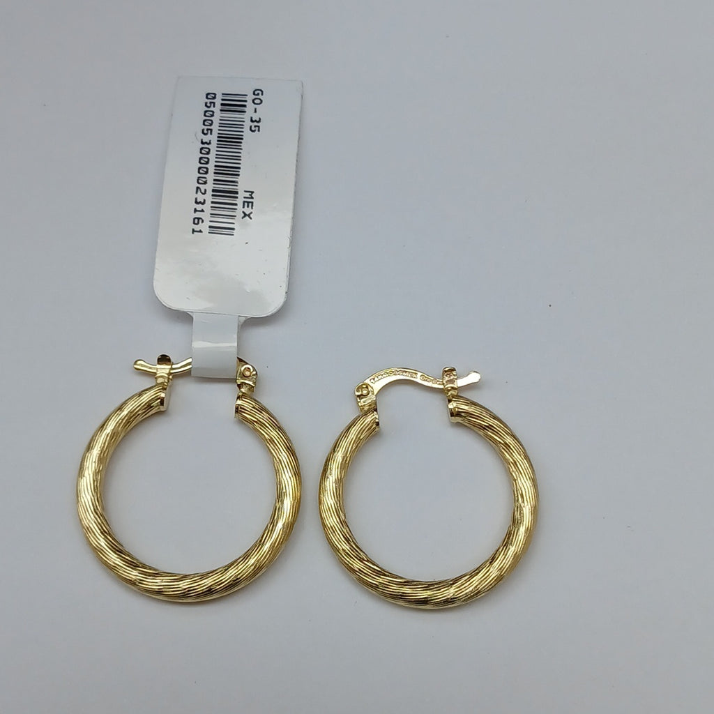 ARETES TEJIDO ARRACADAS ASTRIADAS 14K 3 GR (NUEVO)
