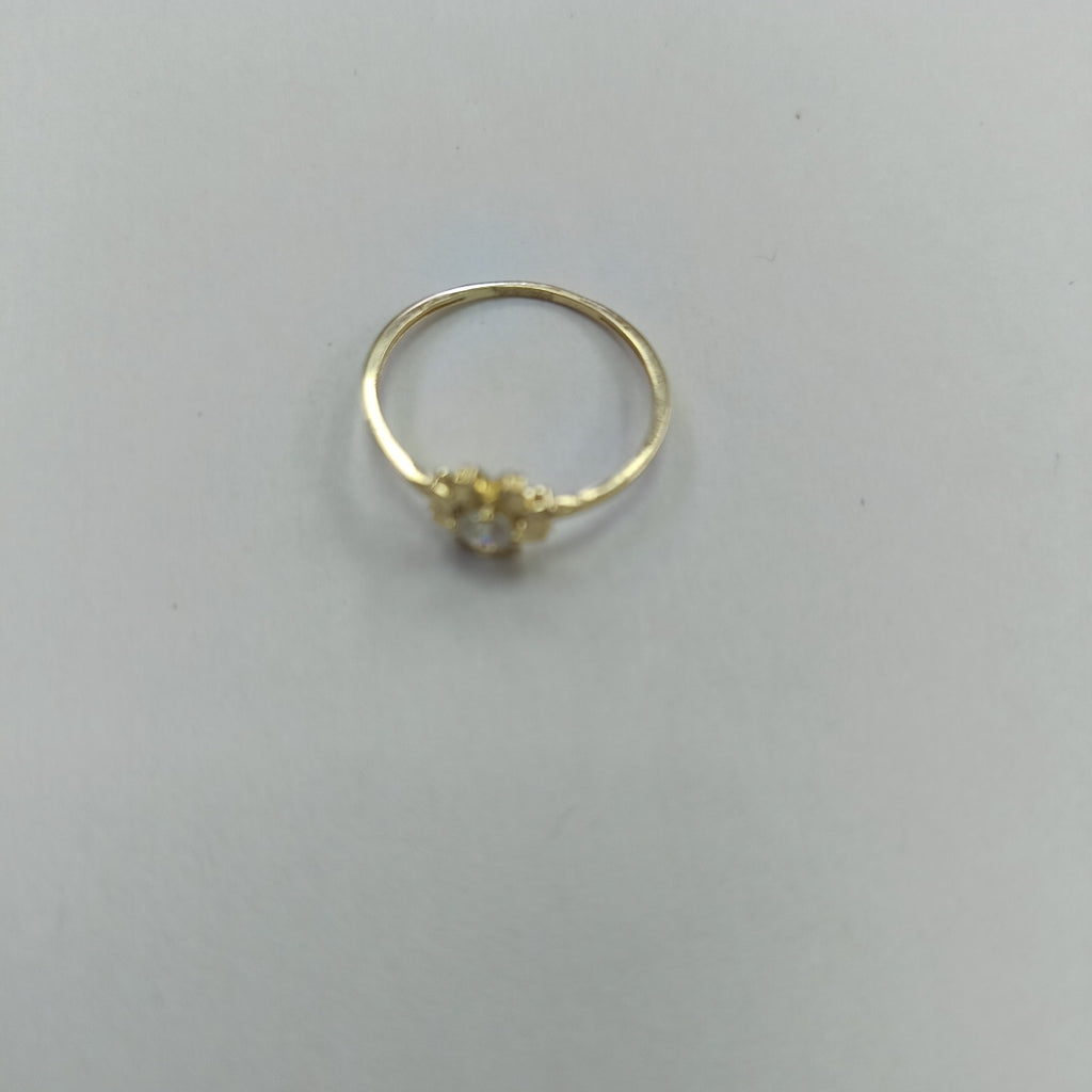 ANILLOS FIG FLOR CON CIRCONIAS 14K TALLA 7 1 GR (NUEVO)