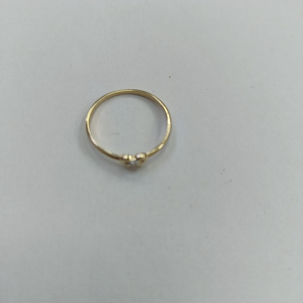 ANILLO ANILLITO FIG MOÑO C CIRCONIAS 14K 8 TALLA 1 GR (NUEVO)
