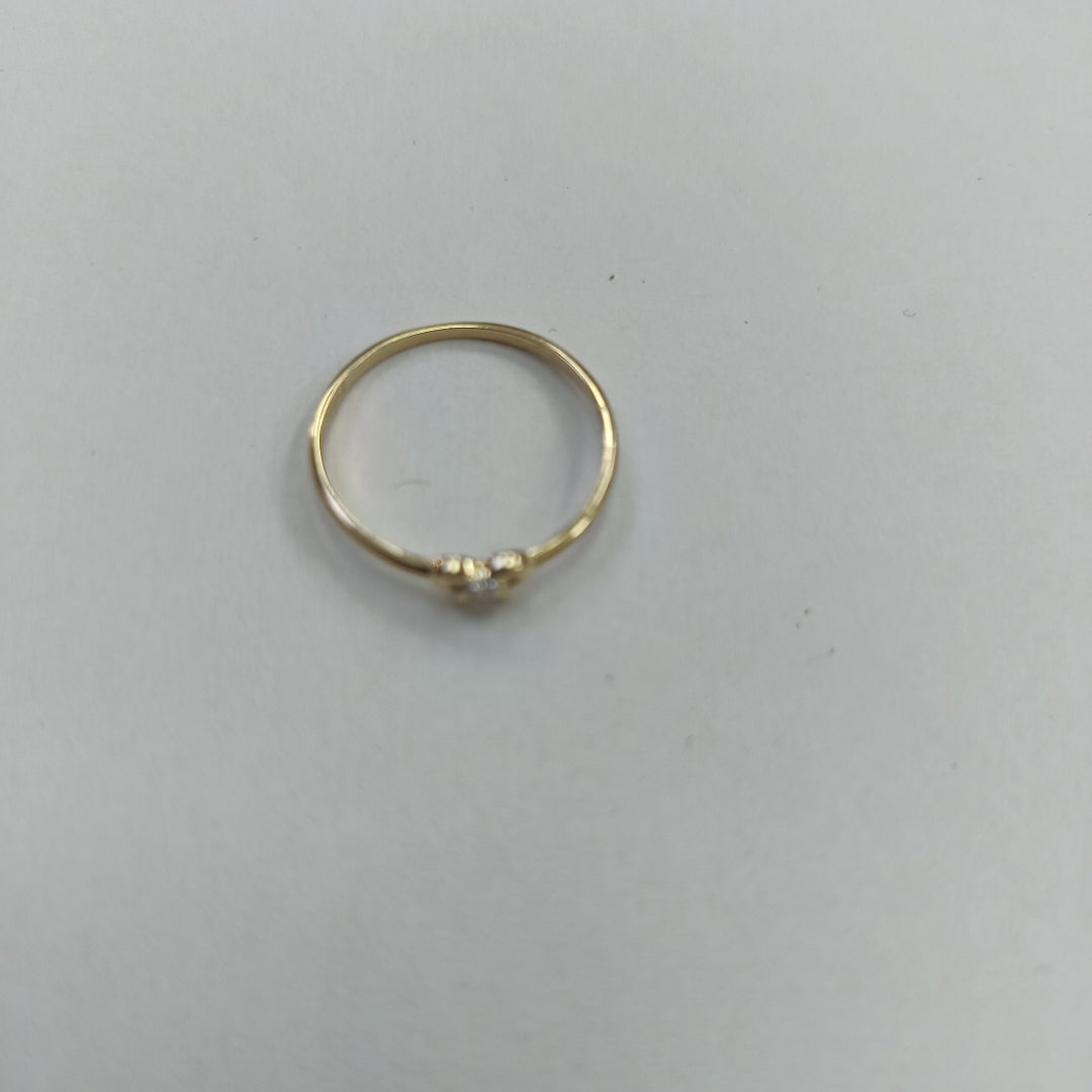 ANILLO ANILLITO FIG MOÑO C CIRCONIAS 14K 8 TALLA 1 GR (NUEVO)