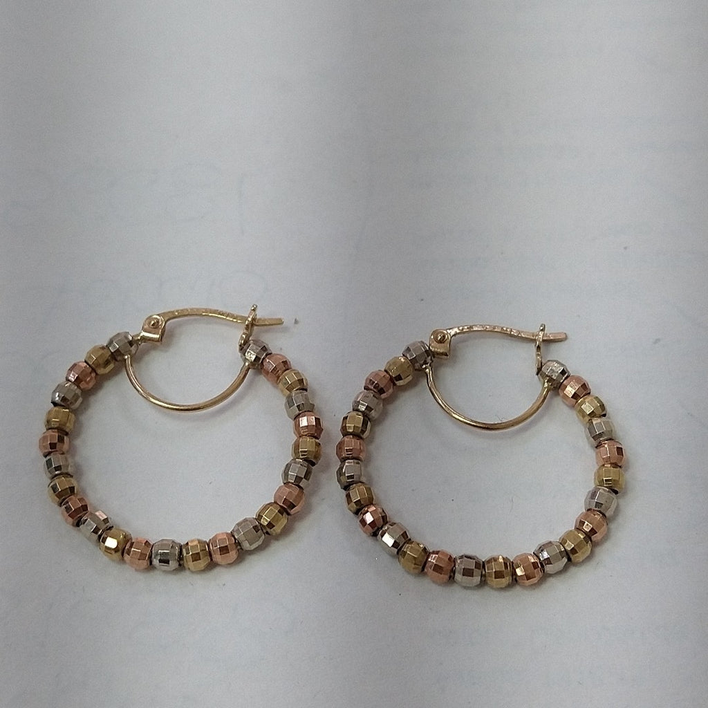 ARRACADAS PAR ORO, ORO COMBINADO 10 K 2.9 GRMS (SEMINUEVO)