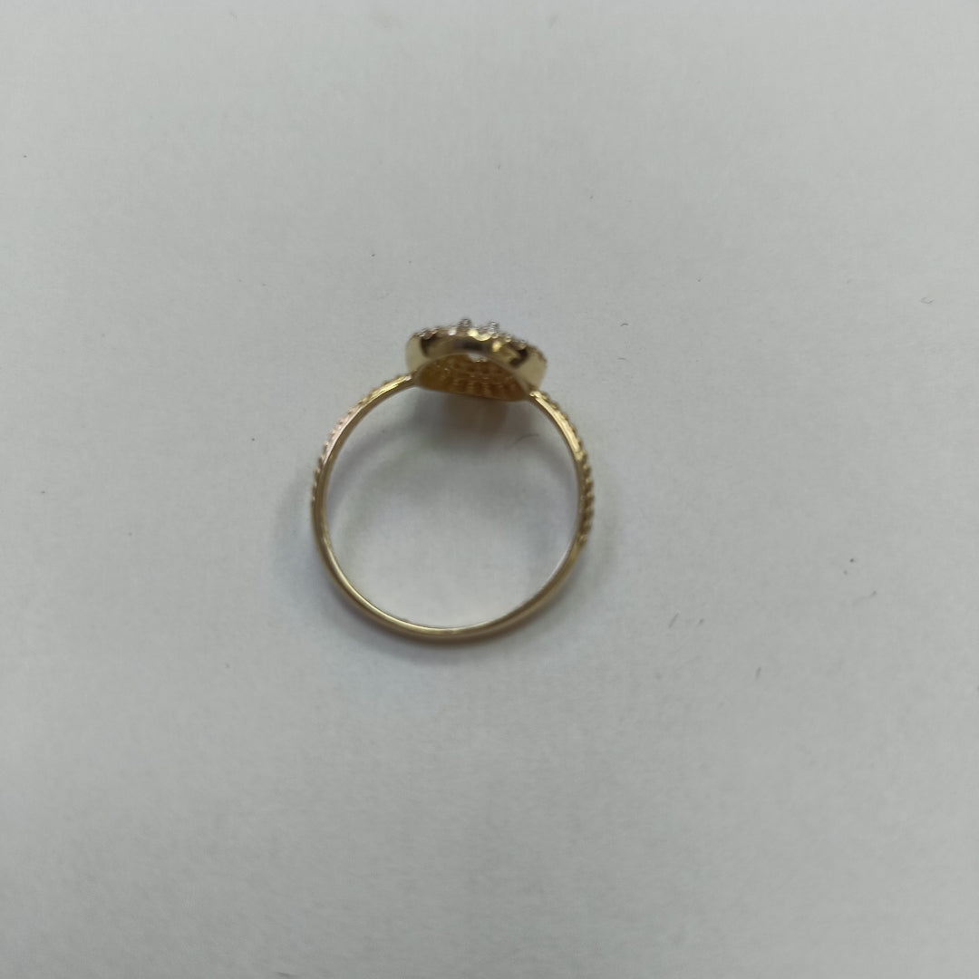ANILLO ANILLITO C CIRCONIAS 14K 8.5 TALLA 2 GR (NUEVO)