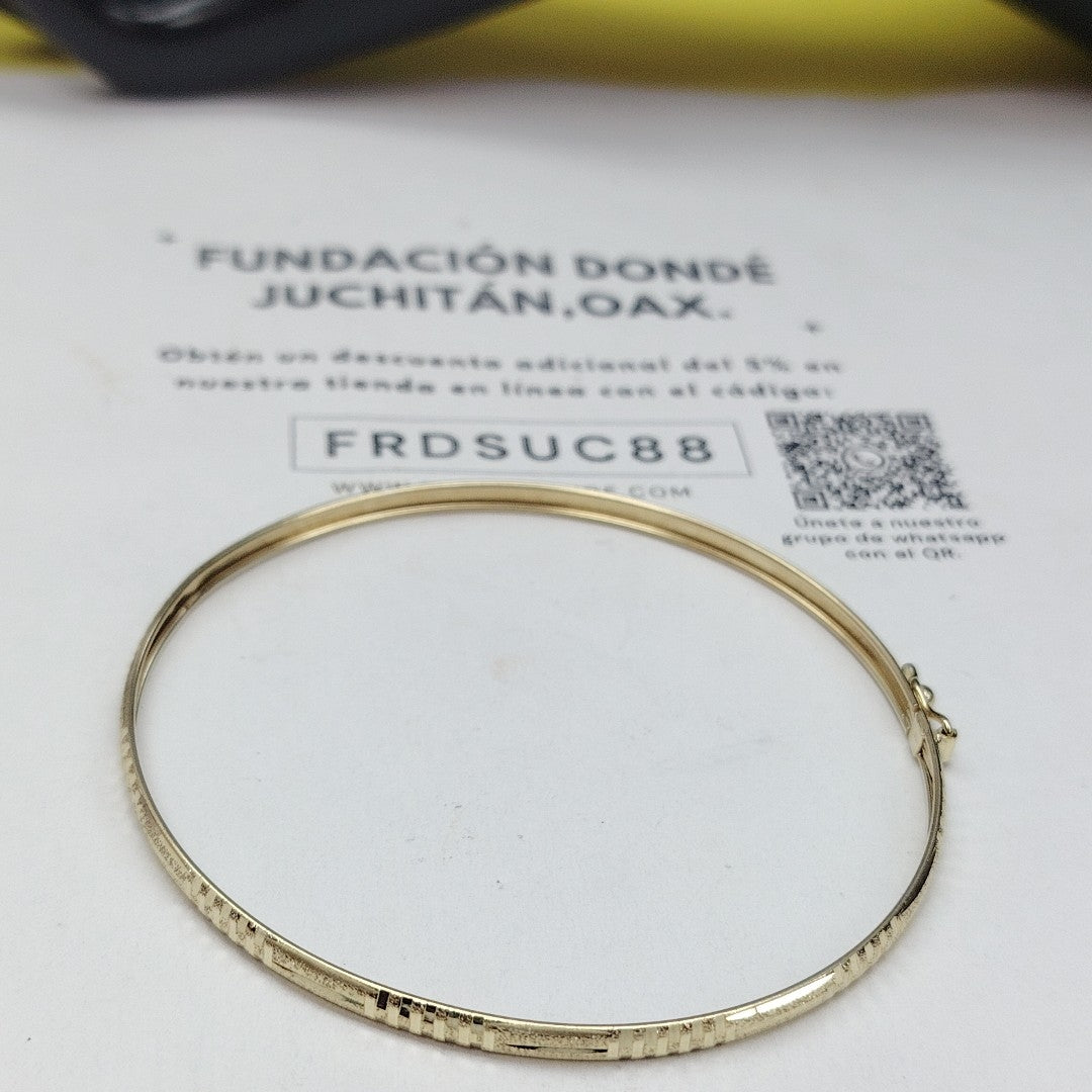 PULSERA RIGIDA ORO 14 K 4 GRMS (SEMINUEVO)