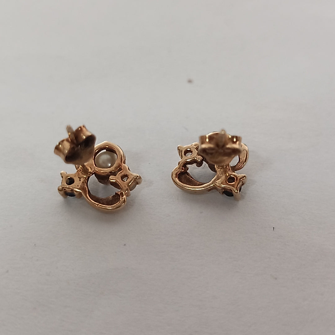 ARETES PAR ORO 14 K 1.3 GRMS (SEMINUEVO)