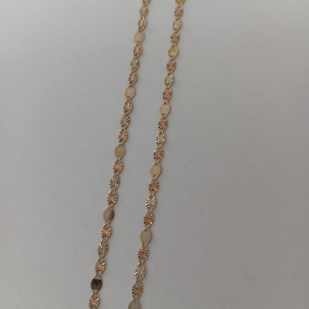 CADENA, MEDALLA RELIGIOSA ORO 10 K 2.9 GRMS (SEMINUEVO)
