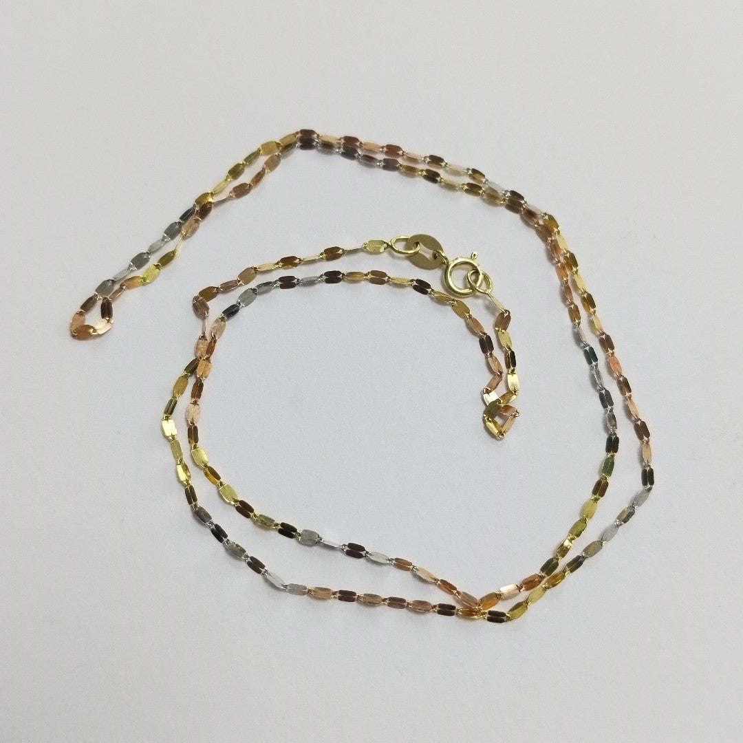 CADENA ORO, ORO COMBINADO 10 K 0.7 GRMS (SEMINUEVO)