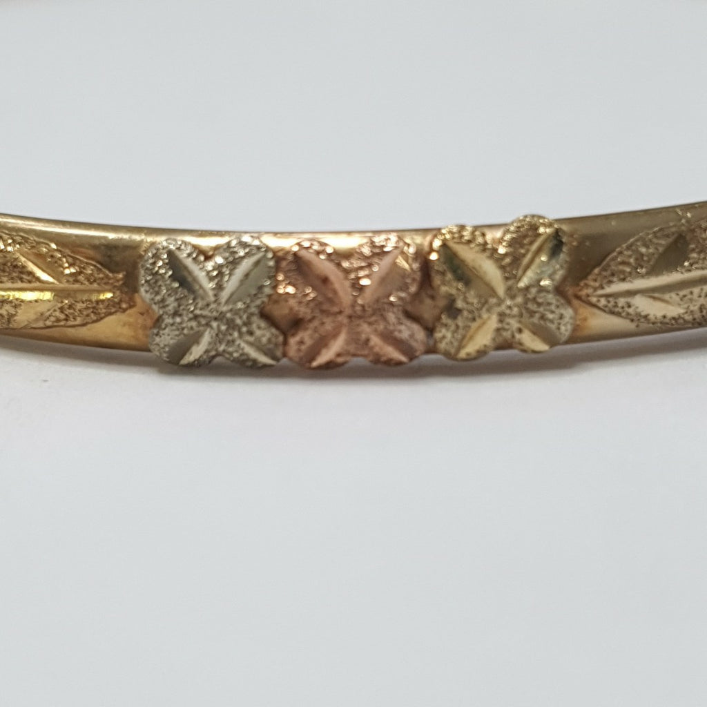 PULSERA RIGIDA ORO COMBINADO 14 K 9,10 GRMS (SEMINUEVO)