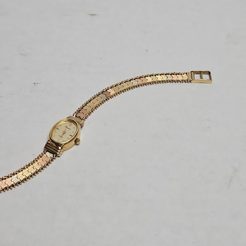 RELOJ CAJA Y PULSO ORO ORO 14 K 17.3 GRMS (SEMINUEVO)