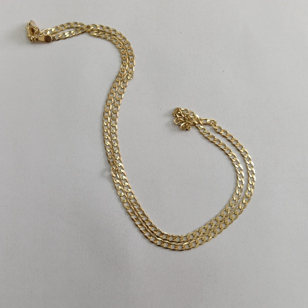CADENA TEJIDO BARBADA 14K 55 CM 8.2 GR (NUEVO)