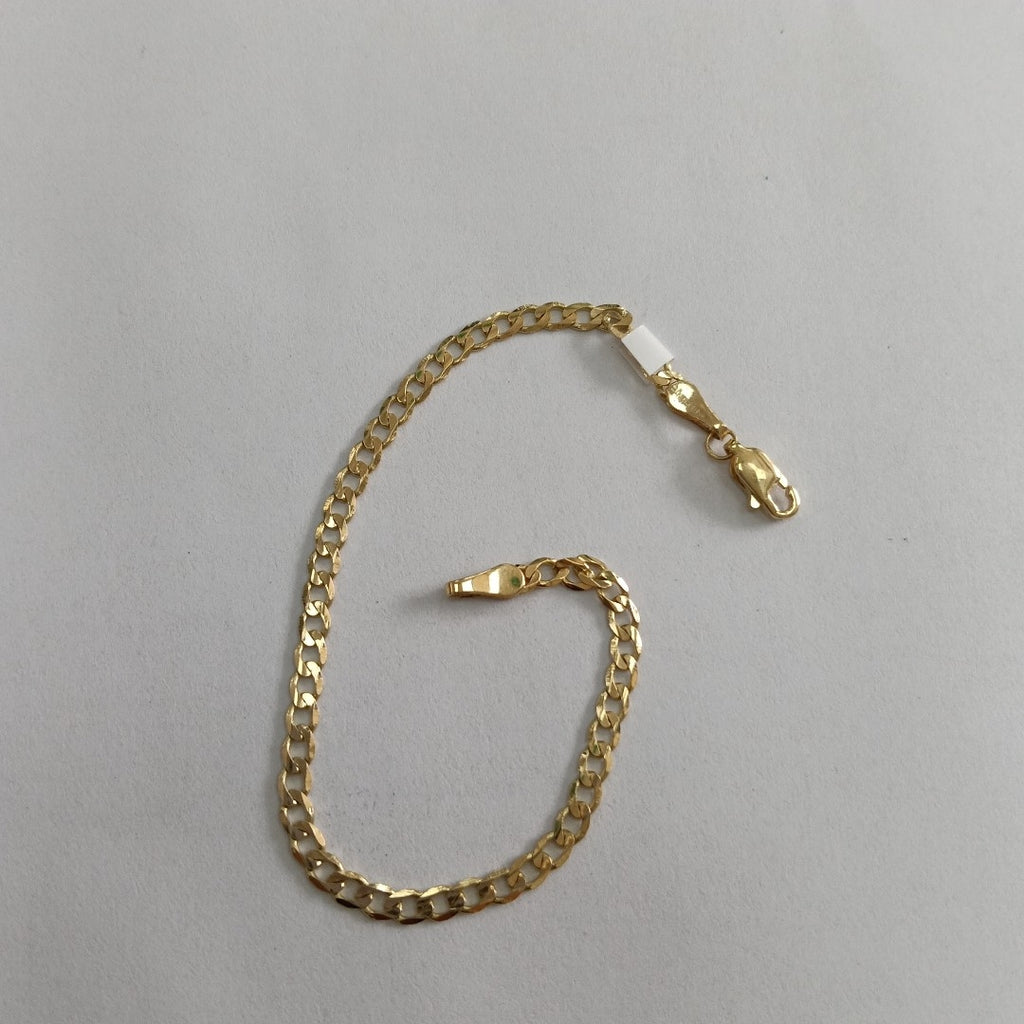 PULSERA TEJIDO BARBADA 14K 18 CM 3.3 GR (NUEVO)
