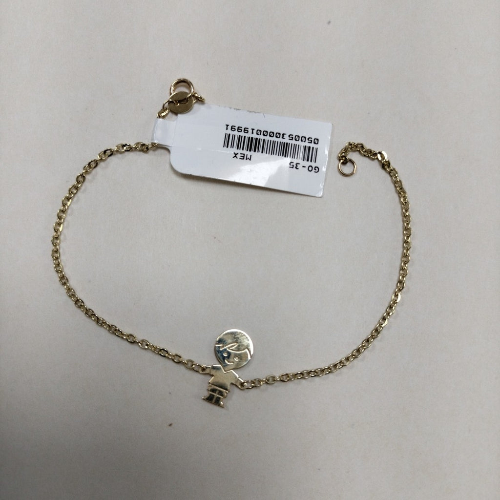 PULSERA TEJIDO ESPECIAL FIG NIÑO 14K 18 CM 1.4 GR (NUEVO)