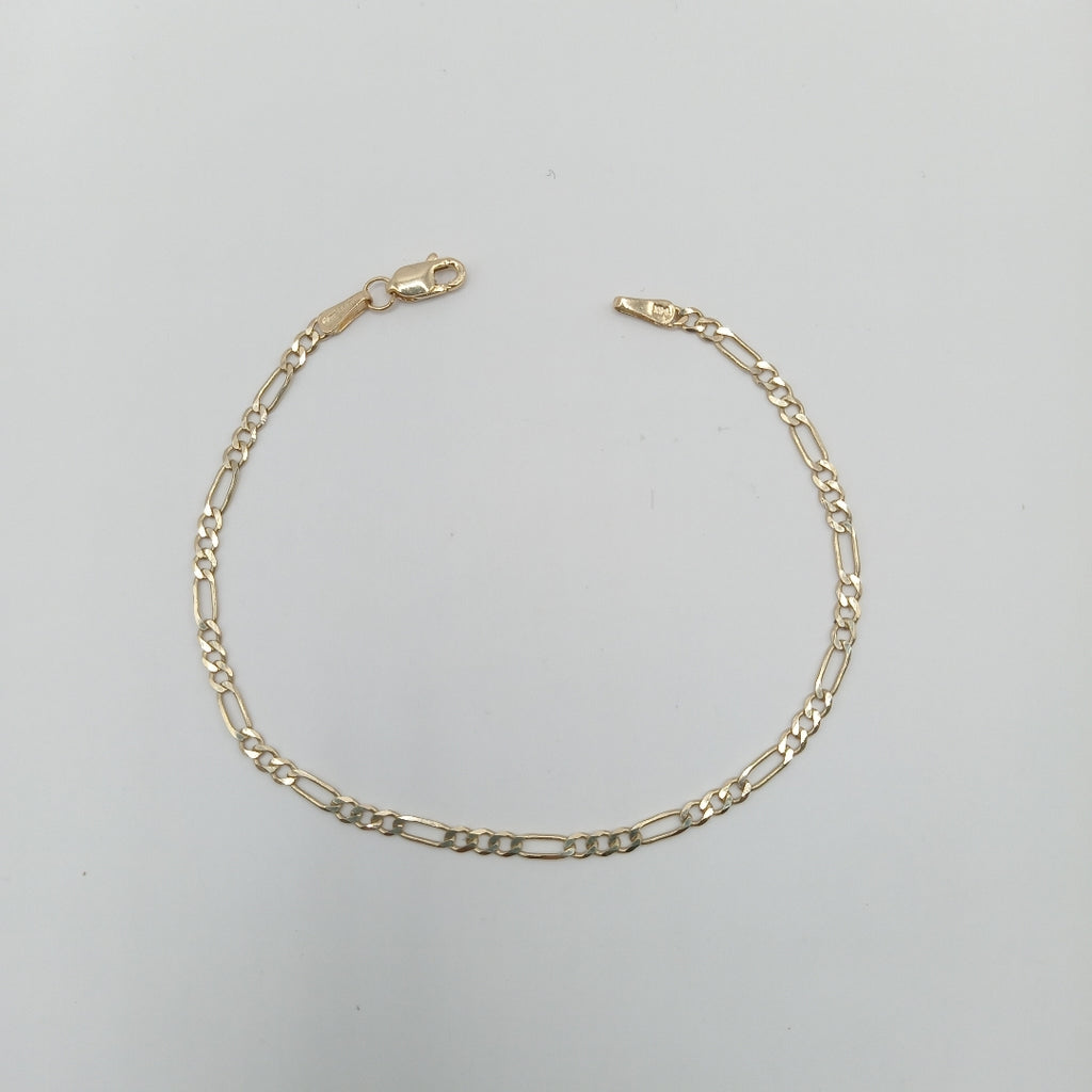 PULSERA TEJIDO 3X1 14K 18 CM 2 GR (NUEVO)