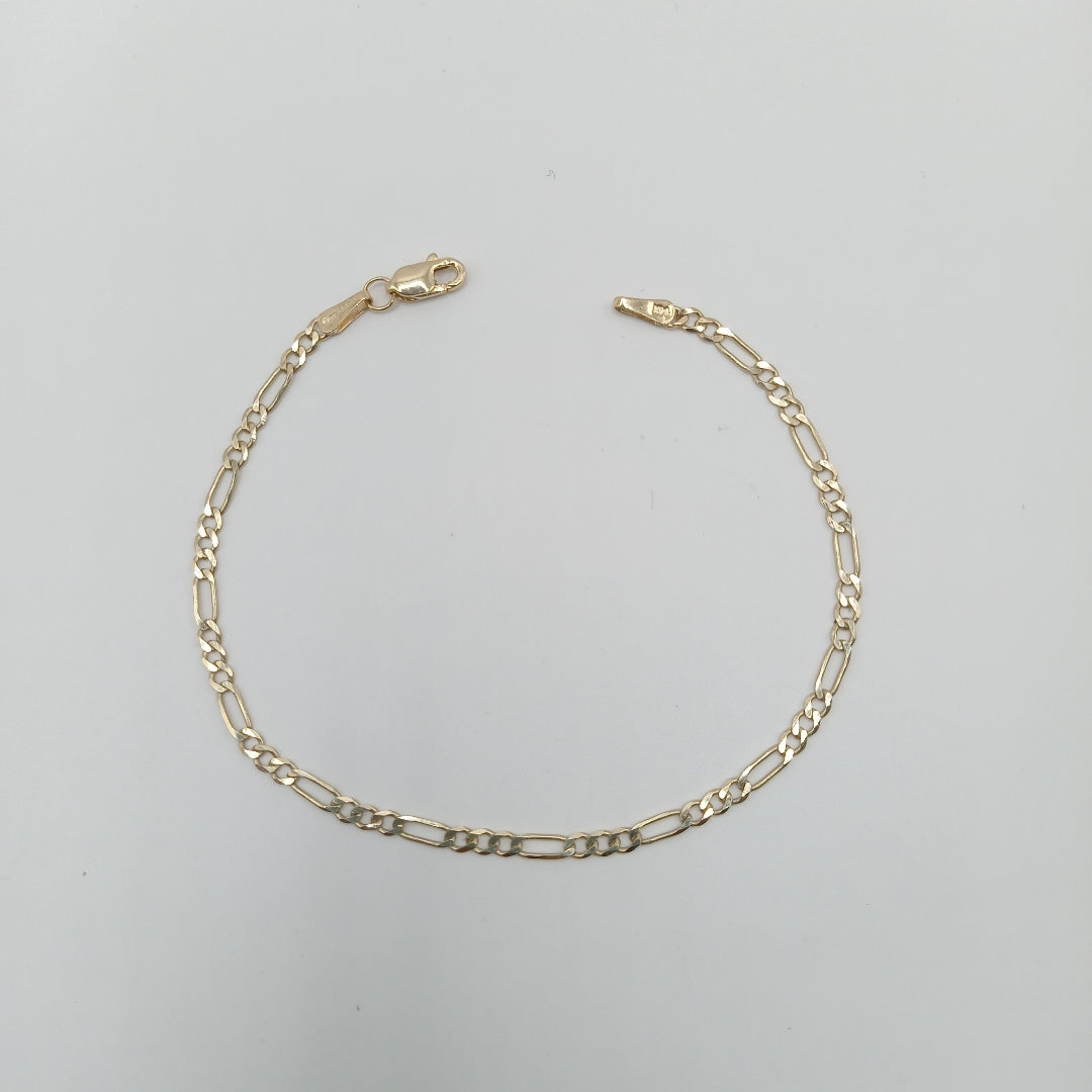 PULSERA TEJIDO 3X1 14K 18 CM 2 GR (NUEVO)