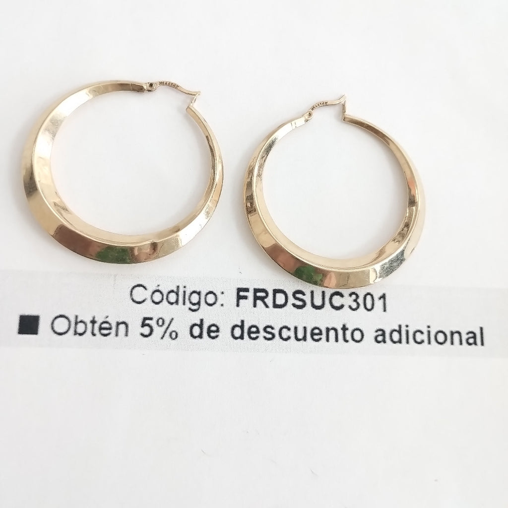 ARRACADAS PAR ORO 14 K 6.8 GRMS (SEMINUEVO)