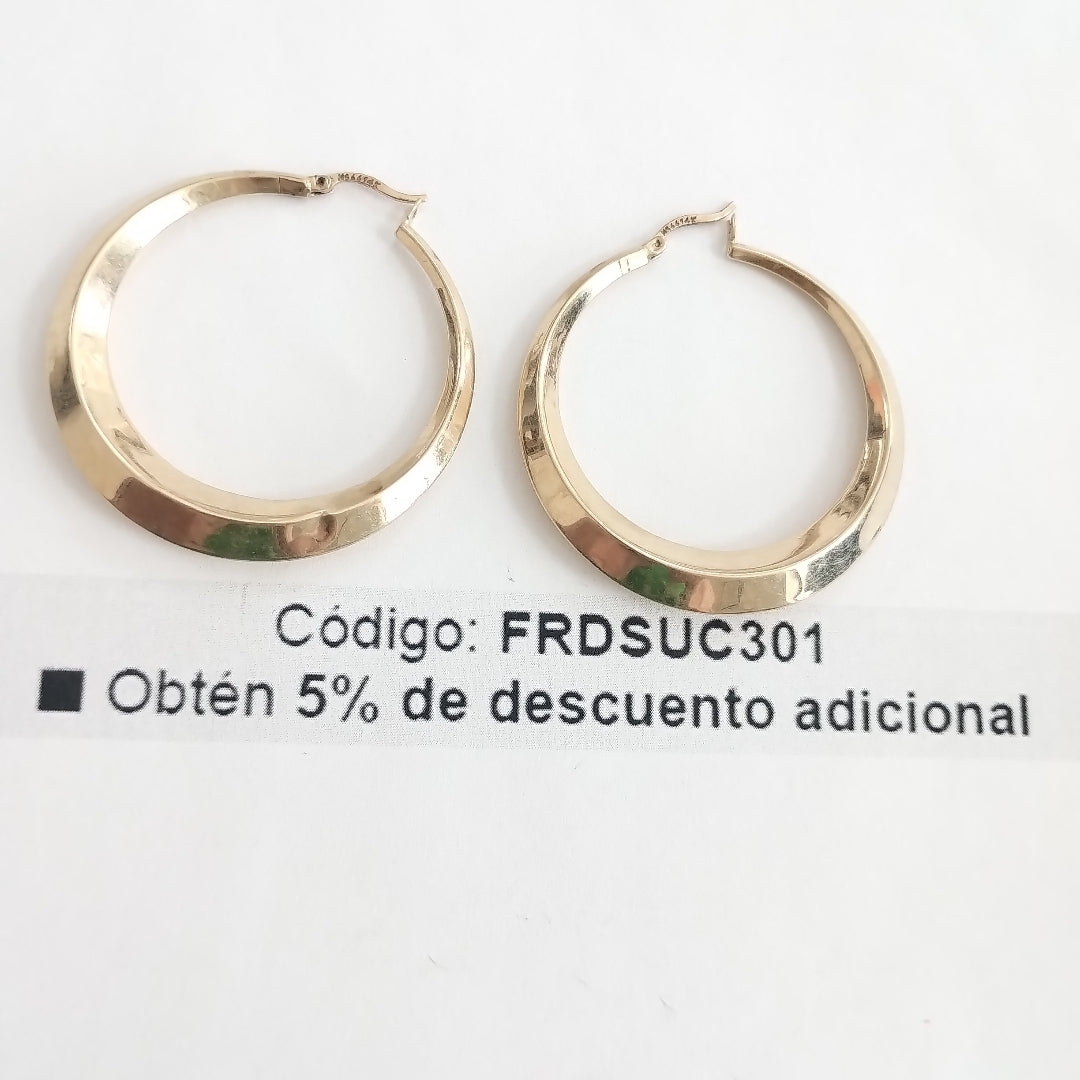 ARRACADAS PAR ORO 14 K 6.8 GRMS (SEMINUEVO)