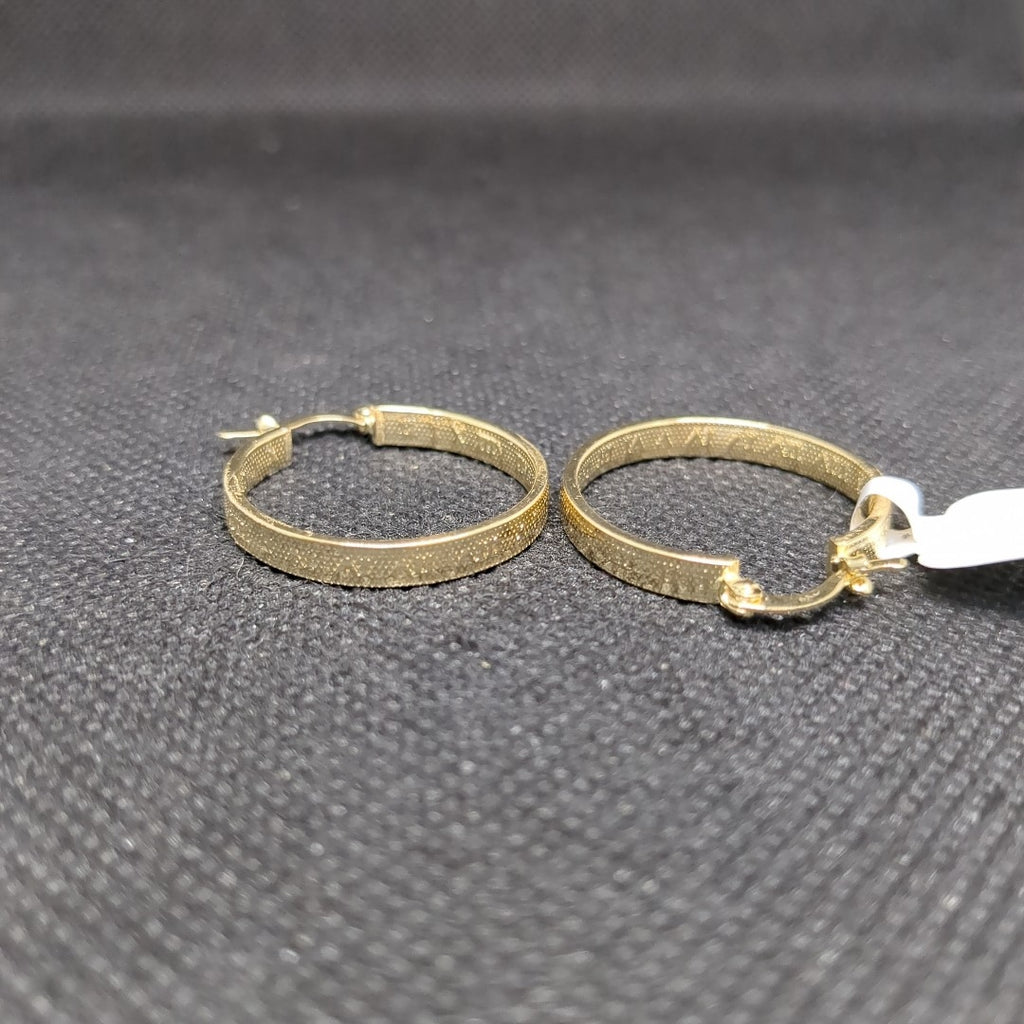 ARETES ARRACADAS TROQUELADA 14K 2.6 GR (NUEVO)