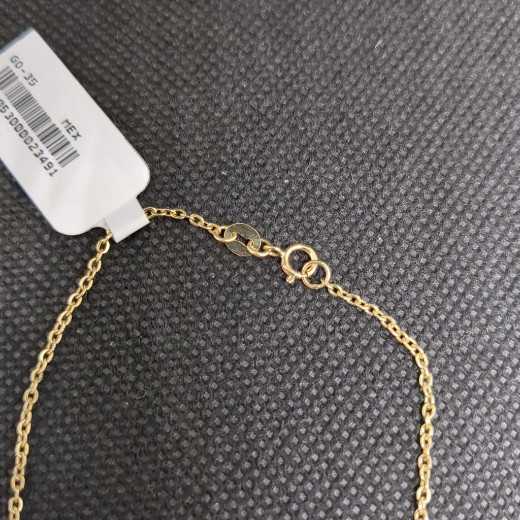 PULSERA TEJIDO ESPECIAL CON FIGURA CORAZON CON ESMALTE AZUL 14K 18 CM 1.9 GR (NUEVO)