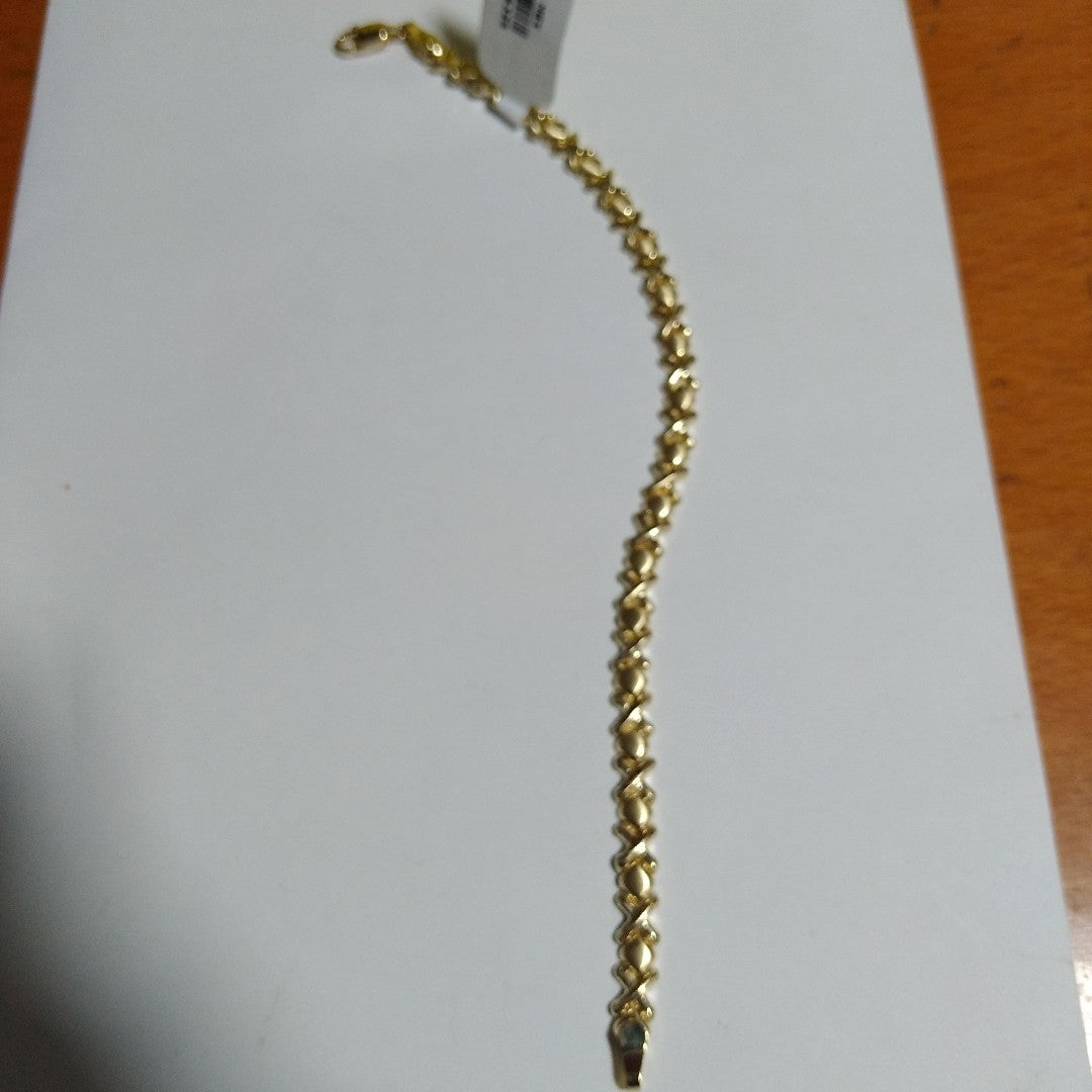 PULSERA ESPECIAL XOXO 14K 18 CM 6.1 GR (NUEVO)