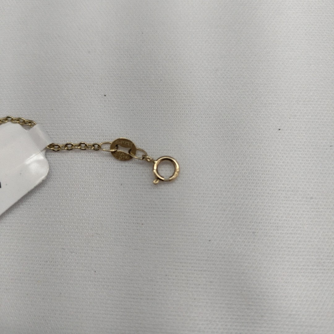 PULSERA ESP CON FIG CORAZONES 14K 18 CM 1.8 GR (NUEVO)